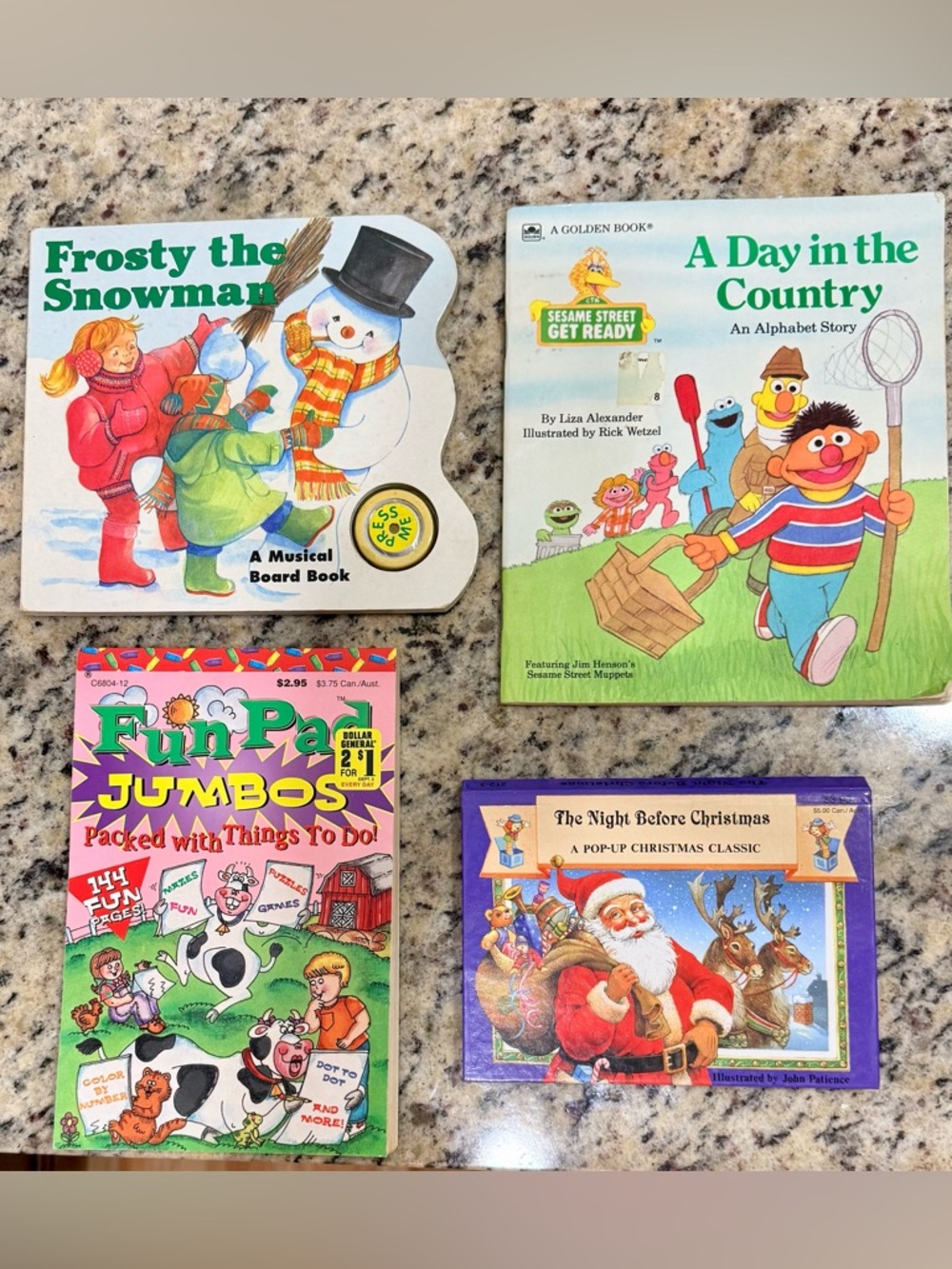 Vtg Children’s Book Lot. 4 Included. Frosty Sesame Street Golden Book Pop Up